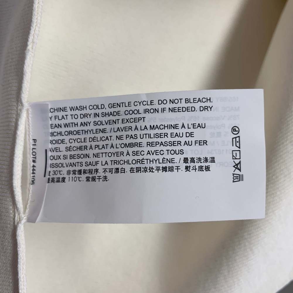 THEORY Peplum Compact Crepe Cream Viscose Blend Ribbed Casual Top - Picture 7 of 7